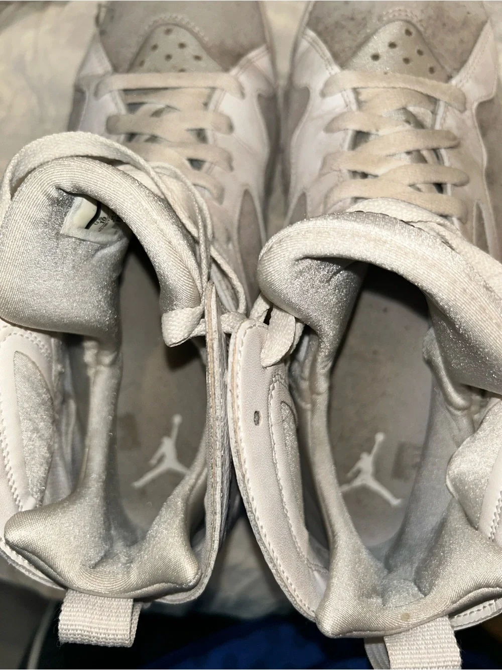Jordan Men's High-Top Sneakers in White and Gray